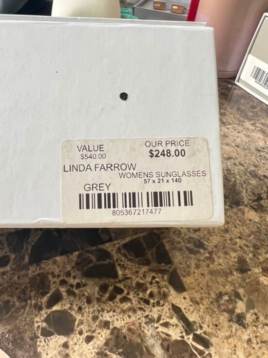 The Row x Linda Farrow 74/7 Grey Acetate Womens Sunglasses main image 6